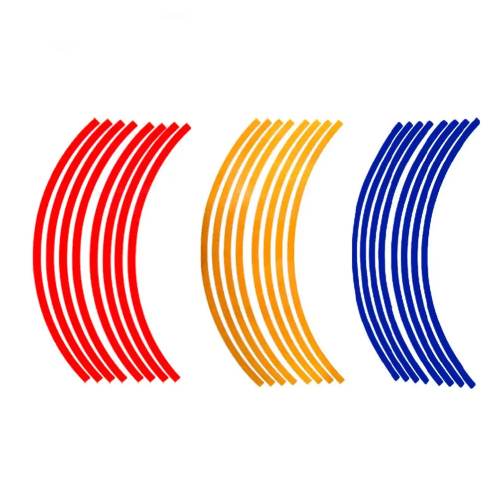 

Random Color Car Tire Reflective Strip Motorcycle Reflective Decorative Strip Sticker Luminous Tire Sticke for Traffic Safety