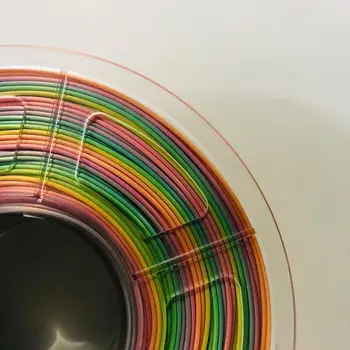 

Printer Silk Raibow Filament Shiny Colorful Dimensional Accuracy +/- 0.02 mm for 3D Printer 1 kg Spool 1.75 mm Printing Material