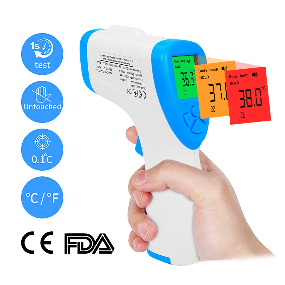 

No Touch Baby Infrared Forehead Thermometer Ear Non-Contact Body Digital Laser Thermometer Gun for Kids and Adult LCD Display