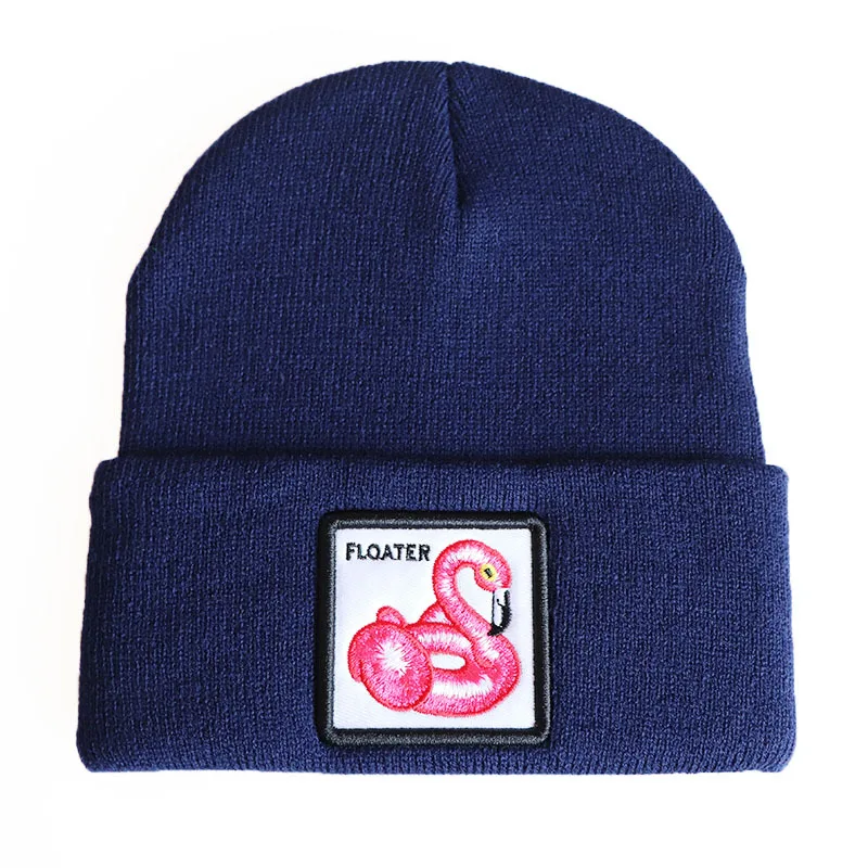 Animals Embroidery Beanie Winter Hat Cartoon Warm Cute Hat Casual Outdoor Dropshipping Scorpion Shark Tiger baggy beanie