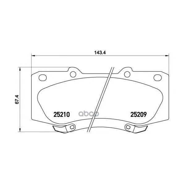 Колодки Тормозные Toyota Hilux 05- Передние Brembo P83140 Brembo арт. P83140
