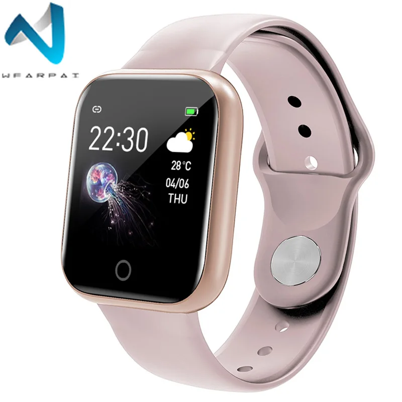 

Wearpai Smart Watch I5 Heart Rate Monitor Waterproof IP67 Fitness Tracker Blood Pressure Sports Smart Watch for iOS Android Pink