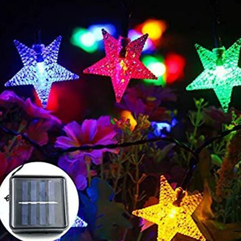 Christmas Decoration Solar Star Light String Christmas Decoration Solar Star Light