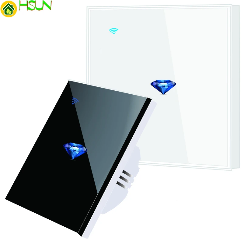  Tuya US/EU/AU Standard Touch Switch Smart Light Switch Panel Wall interruptor 1/2/3 Gang wifi Voice - 4000155802751