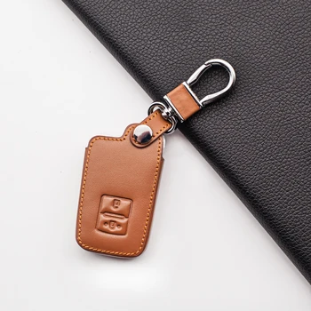 

For Toyota Auris Camry RAV4 Avalon Yaris Verso 2012-2018 Leather Car Key Cover FOB Cover Protective Bracket Car wallet shell