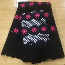 Торговля африканская швейцарская вуаль кружевная ткань с камнями белая нигерийская кружевная ткань из Дубая для свадьбы 5 ярдов/партия