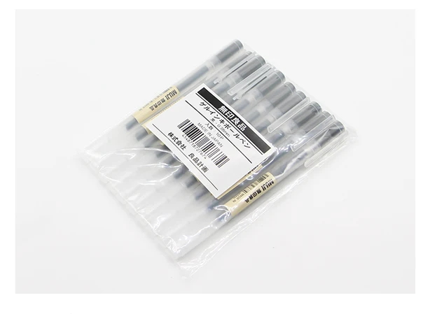 10pcs MUJI MoMA Gel Ink Ball Point Pen Japan Black/Blue/Red School Office Ballpoint