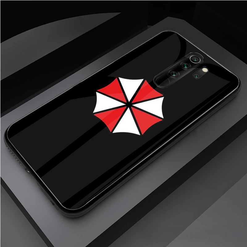 Tập Đoàn Umbrella Kính Cường Lực Điện Thoại Ốp Lưng Cho Redmi Note 5 6 7 8 9 Pro Note8T Note9S Redmi8 9 Bao vỏ xiaomi leather case cosmos blue Cases For Xiaomi