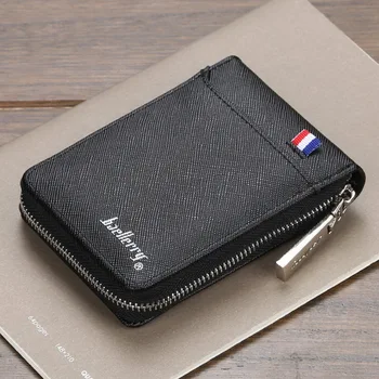 2022 New Wallet Men's Short Small Multifunctional Hand Card Holder PU Business Zipper Purse Fashion High-quality Casual 3