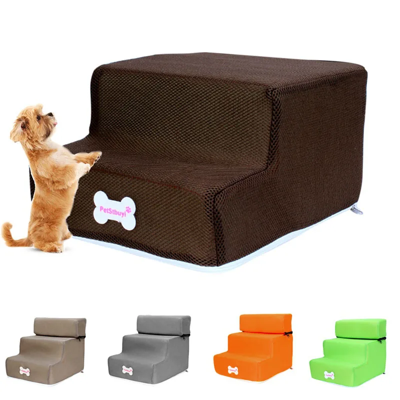 Dog Stairs Pet 3 Steps Stairs for Small Dog Cat Dog House Pet Ramp Ladder Anti-slip Removable Dogs Bed Stairs Casa De Perro