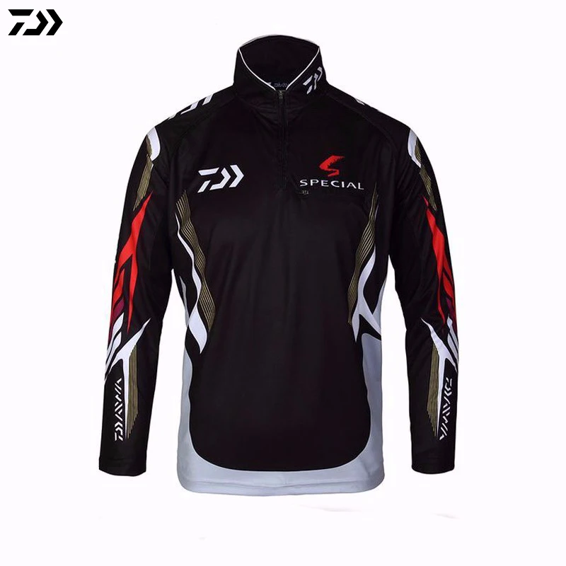 

DAIWA Men Professional Fishing Shirts Quick-Drying Outdoor Cycling Hiking Anti-UV Sports Breathable Fishing Clothes Plus M-5XL