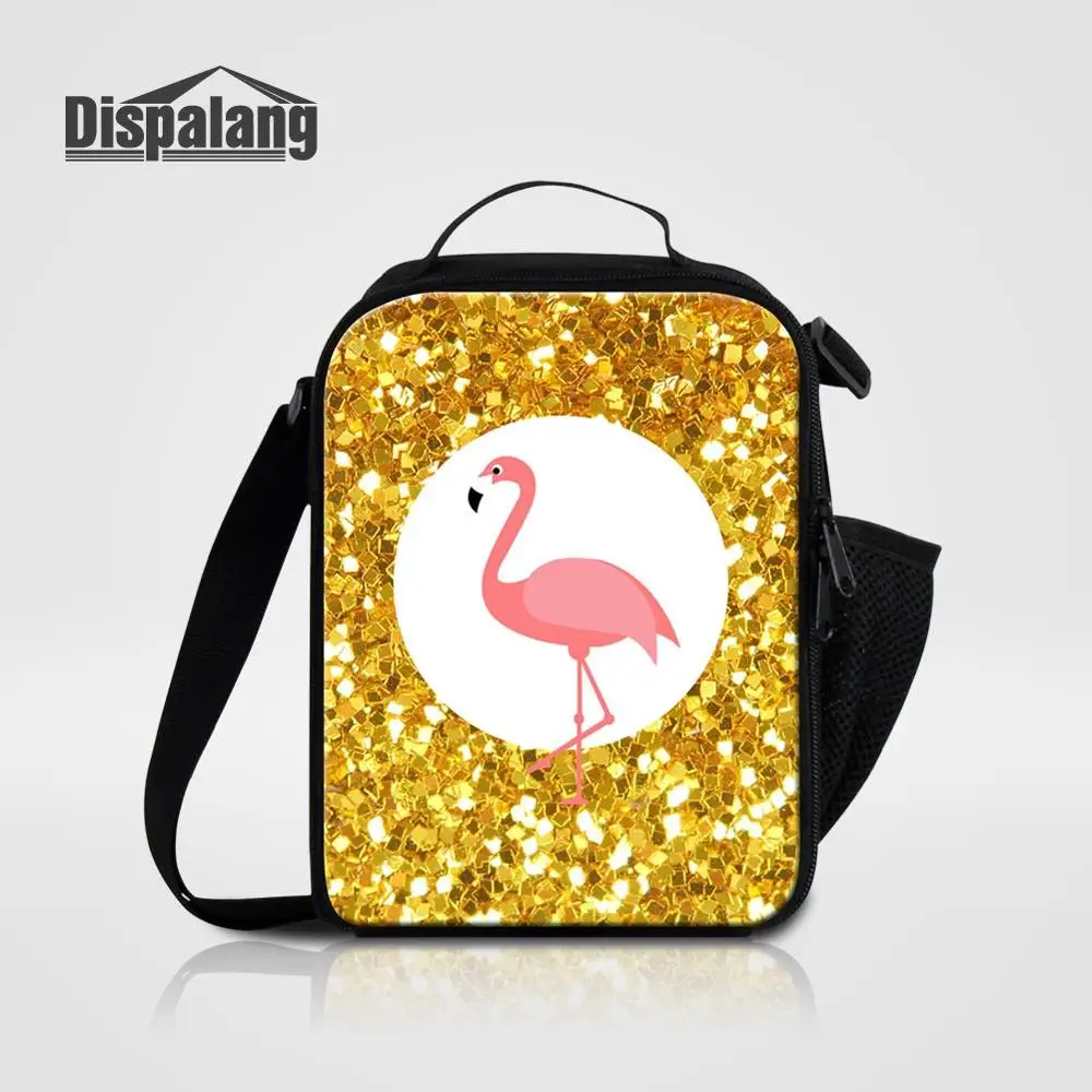 

Dispalang Student Messenger Lunch Bags Animal Flamingo Printing Thermal Cooler Bag Children Food Crossbody Bags For Food Picnic