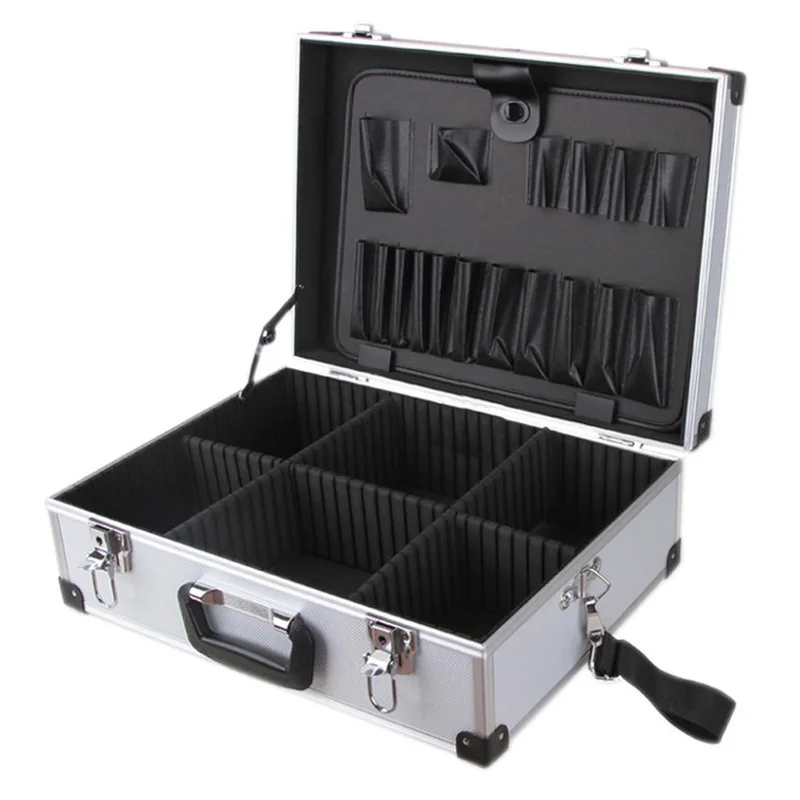 

Aluminium Lockable Electrician Flight Case Tool Box Storage Toolbox Carry Case