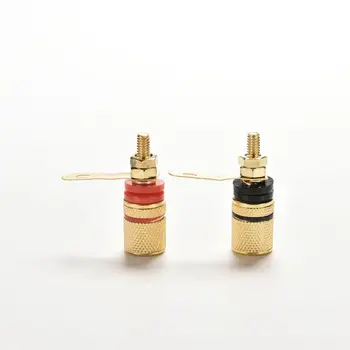 

1 pair Amplifier Speaker Terminal Binding Post for 4mm Banana Plug Connectors Gold 33mm
