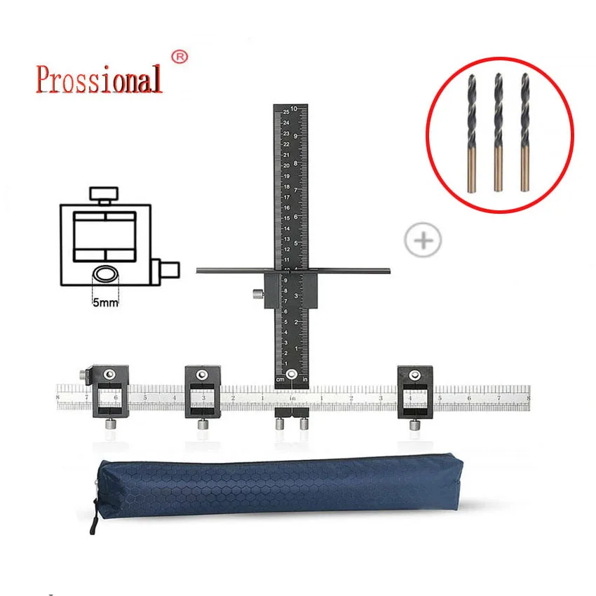 Punch Positioner Drill Guide Sleeve Cabinet Hardware Jig Wood Drawer Guide Drilling Tools Adjustable Power Tools Punch Locator