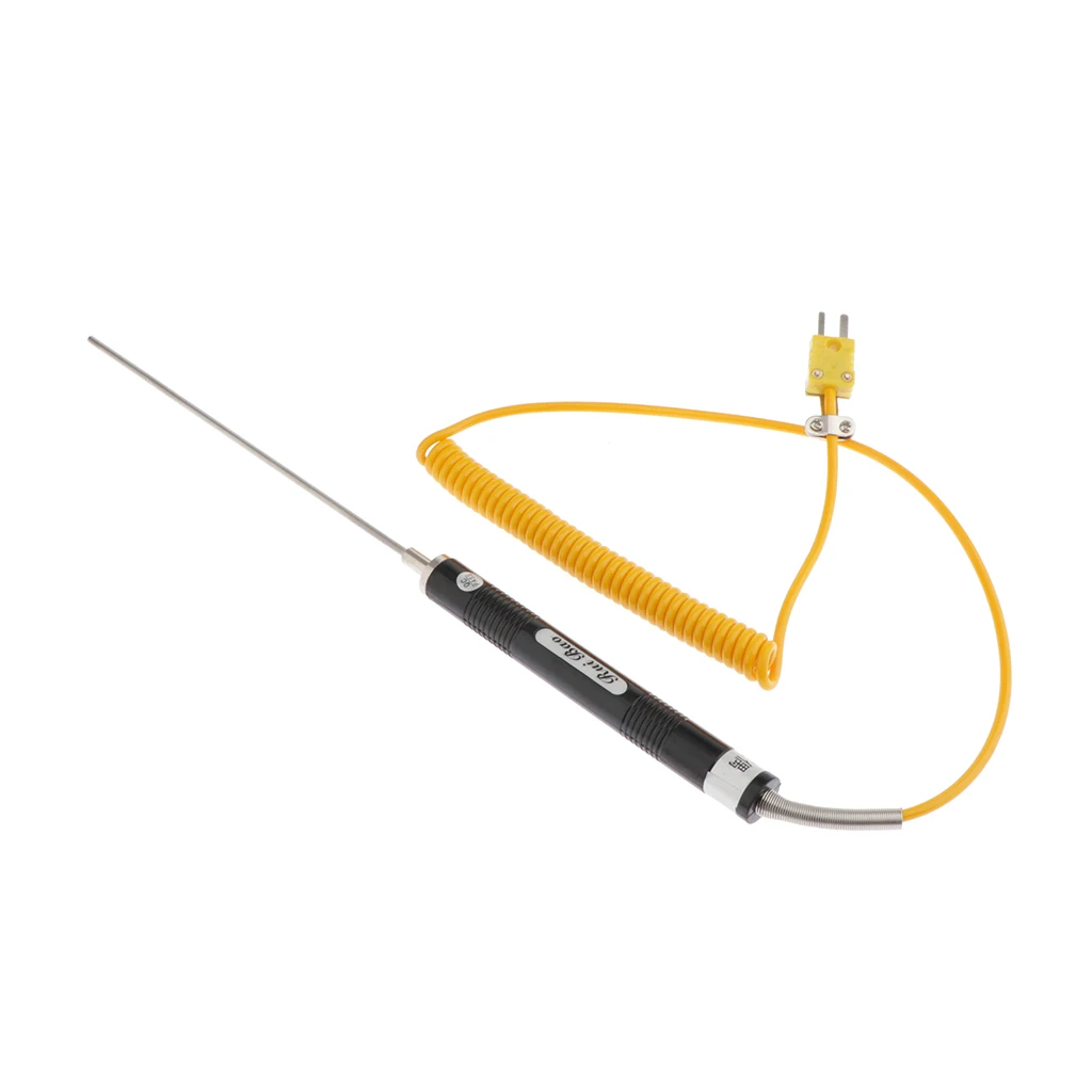 K-Type Thermocouple Probe Temperature Sensor Stainless Steel NR-81530 2000mm