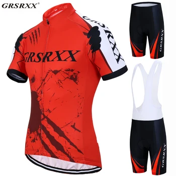 

GRSRXX 2020 summer Cycling Jersey Set Anti-UV Cycling Bicycle Clothing Suit Mountain Bike Clothes Set Maillot Ropa Ciclismo