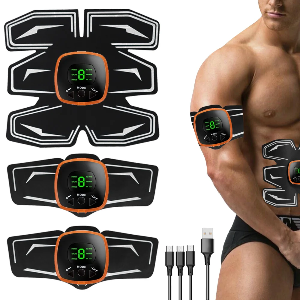 

Upgraded USB Abdominal Muscle Trainer Exercise Gym Equipment Arms Muscle Stimulator EMS Abs Body Slimming Fat Burning Machine