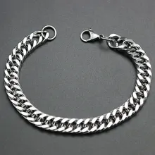 Браслет-цепочка из нержавеющей стали 316L, браслет 3 мм, 4 мм, 5 мм, 6 мм, 7 мм, 8 мм, браслет-цепочка для женщин, мужчин, девочек и мальчиков