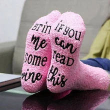 Новые женские милые пушистые носки супер мягкие теплые носки кексы с надписью счастливый подарок на Рождество прочные WSH99