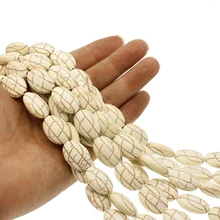 

16 pcs/bar Natural stone fashion beads Semi-precious stones oval pattern beads Used for bracelet necklace jewelry accessories