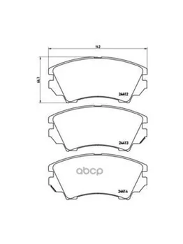 

Brake disc pads front. Chevrolet (SGM) malibu 02/12- / Chevrolet Camaro 02/09-12/15 / C Brembo item No. p59055