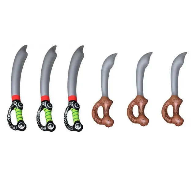6pcs/set PVC Premium Funny Creative Inflatable Pirate Sword Inflatable Weapons Sword Halloween Props 1