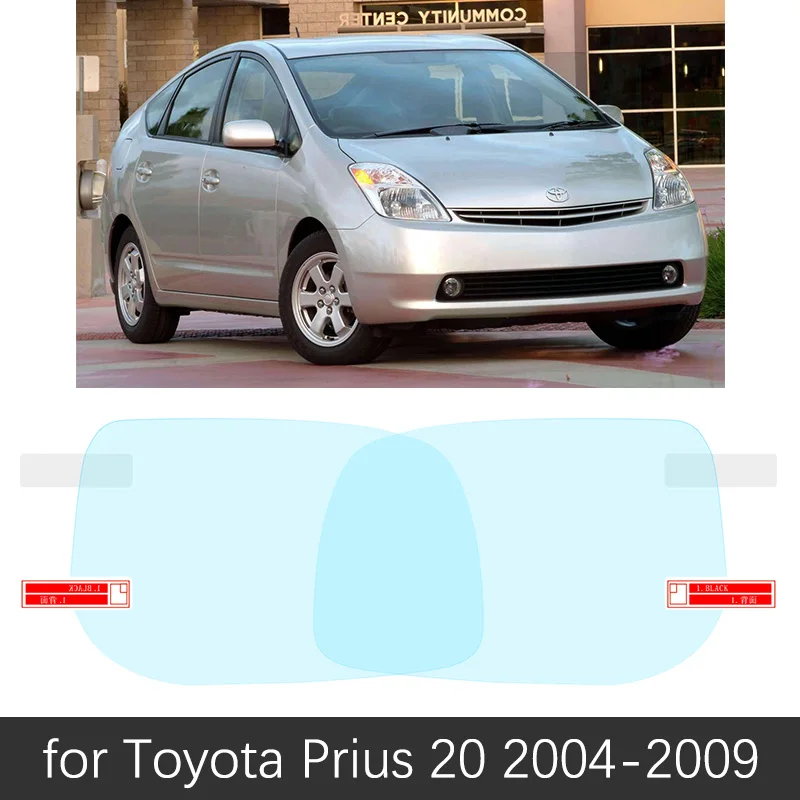 Полное покрытие противотуманной пленки зеркало заднего вида для Toyota Prius 10 20 30 50 C V Aqua 1997~ противотуманные пленки непромокаемые аксессуары - Название цвета: Prius 20 2004-2009