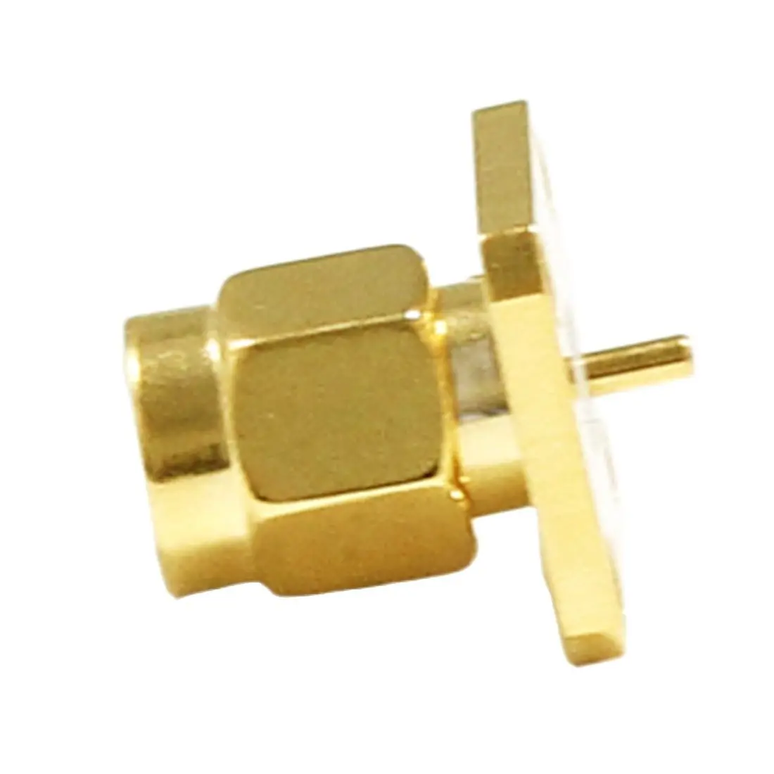 1pc SMA Male Plug  RF Coax Modem Convertor Connector Solder Post  Cable 4-hole Panel Mount Goldplated New Wholesale