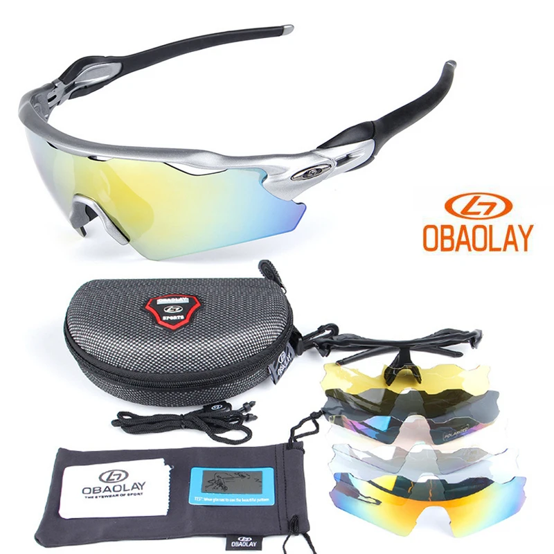 OBAOLAY5 линзы UV400 поляризованные очки для верховой езды, ветрозащитные мужские и женские велосипедные очки, очки для спорта на открытом воздухе, рыбалки, гольфа
