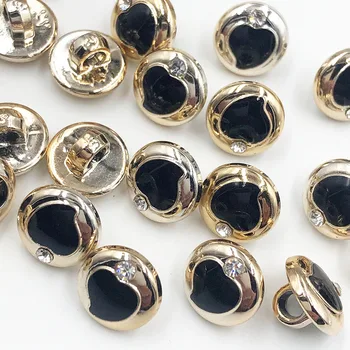 

30/50/150PCS 11.5MM New Plating Buttons With Rhinestones Shank DIY Apparel Sewing Accessories Shirt PT308