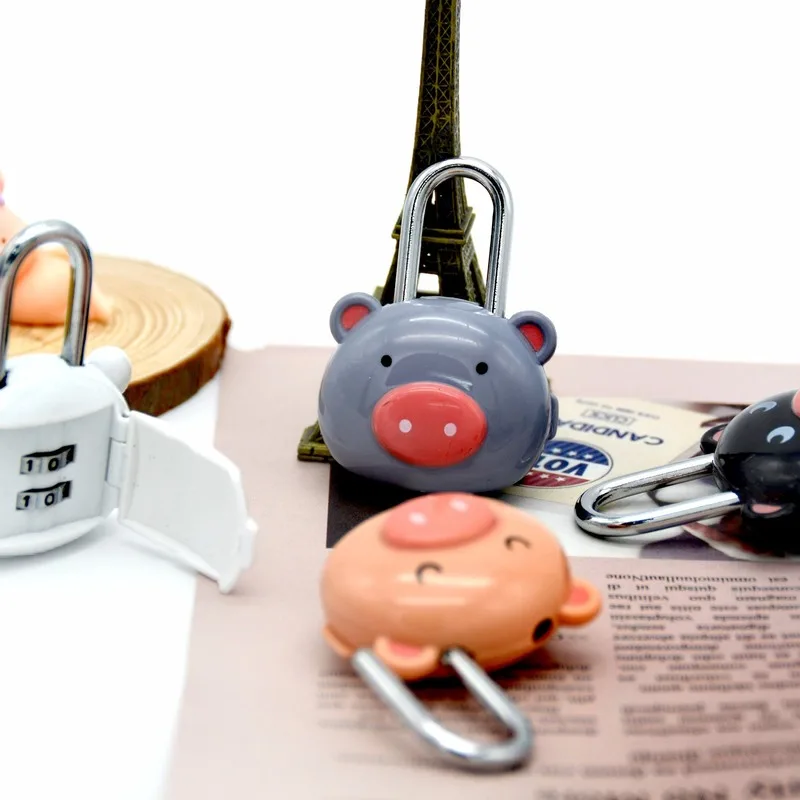 

Creative Mini Padlock Cabinet Lock Luggage Lock Box Lock U Shape Lock Gym Bag Lock Keyed Padlock Color Random