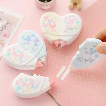 

500pairs/lot Love Heart correction tape material escolar kawaii stationery office school supplies papelaria 10M 2pcs/pair