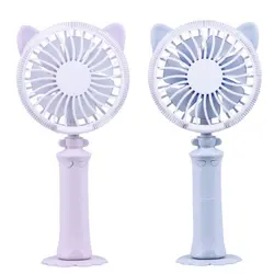 2 шт. цветной мини Usb ночной Светильник перезаряжаемый вентилятор с воздушным охлаждением Настольный вентилятор в форме кошки для