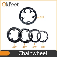 Okfeet tsdz2 tongsheng mid drive motor 52t 48t 38t 36t 34t chainwheel conjunto de anel de corrente para bicicleta elétrica kit