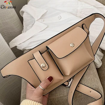 

DORANMI Punk Style Waist Bags For Women 2020 Crossbody Chest Bag Female Fanny Pack Solid Waist Packs Solid Nerka Belt Bags BG593