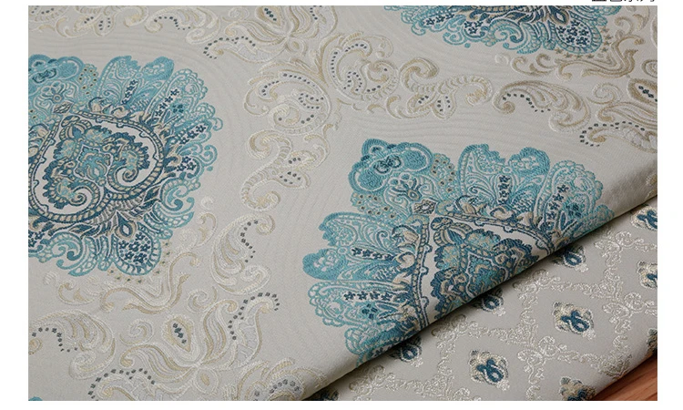 HLQON в европейском стиле плотная шенилловая цветочная ткань для занавески материал подушки, стул шитье диван, скатерть
