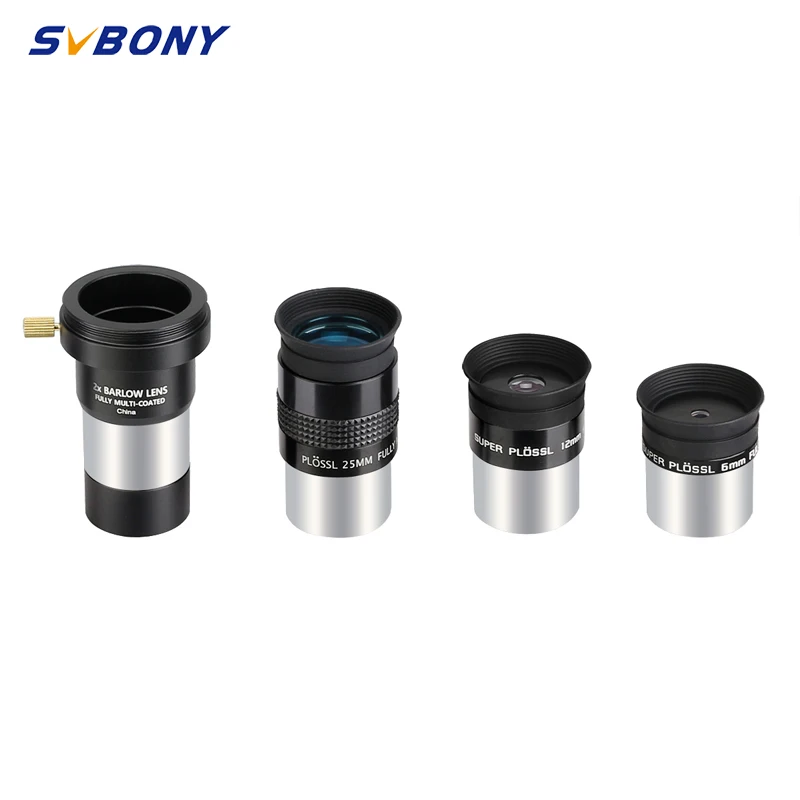 SVBONY Plossl Eyepiece Telescope Accessory Kit FMC Glass Lens 48° 4