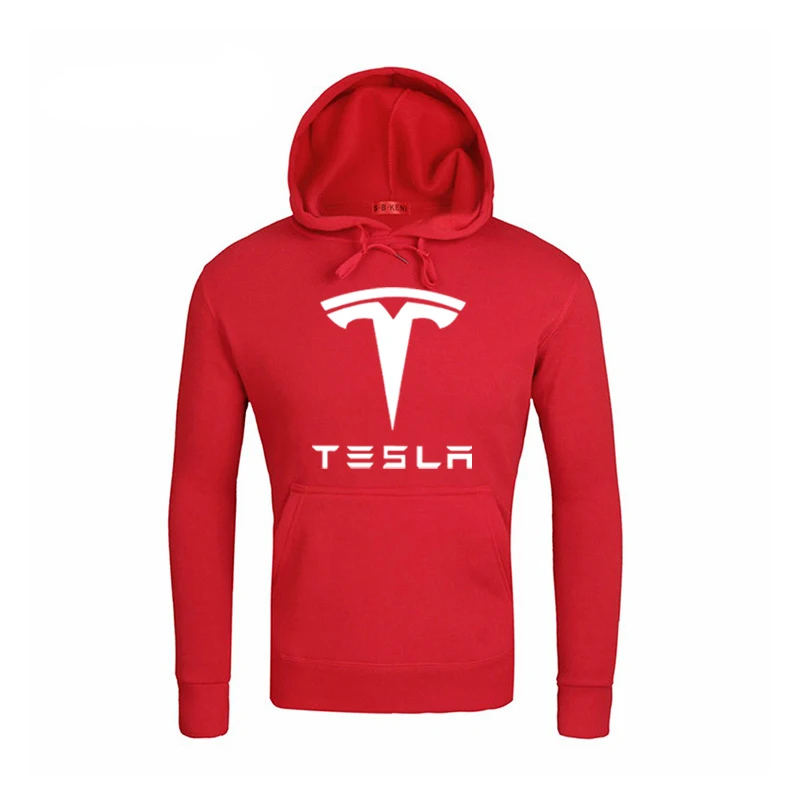 Hoodies Men Tesla Car Logo Print Sweatshirt Spring Autumn New Fashion Men Hoodie hip hop harajuku Casual Hoody Fleece tracksuit