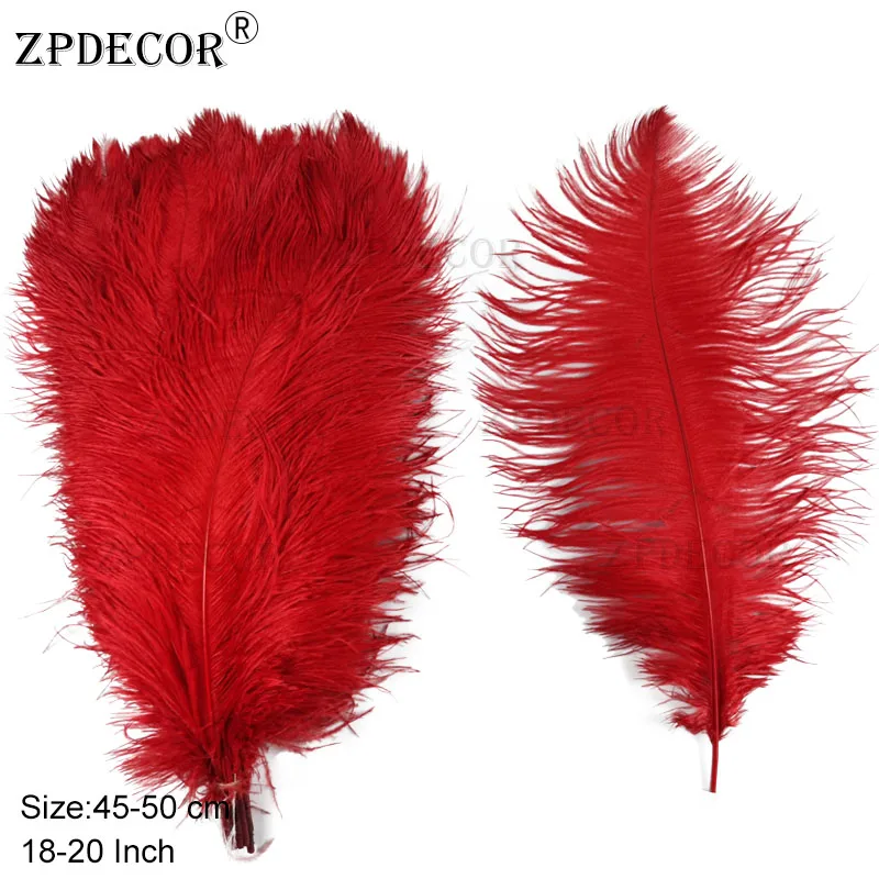 ZPDECOR 18 20 дюймов 45 50 см стандартное страусиное перо для изготовления ювелирных