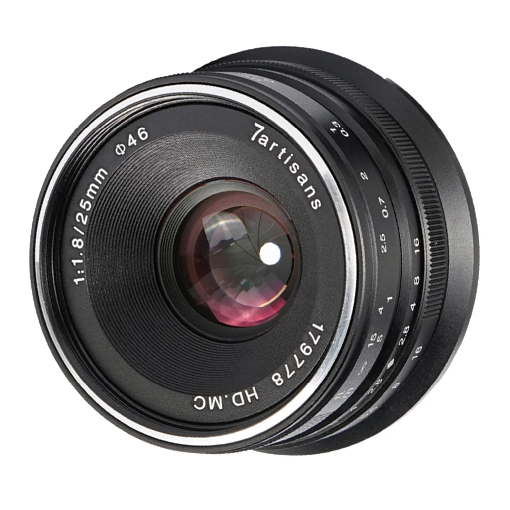 

25mm F1.8 APS-C Manual Focus Lens Fit for Canon Micro Single Cameras, Black