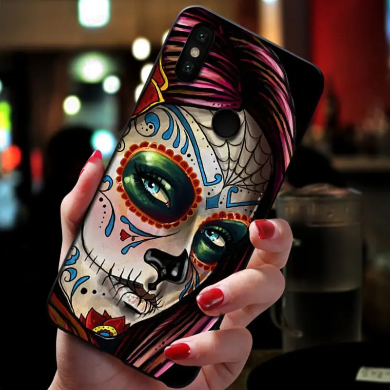 sugar Mexican Skull Girl tattooed Art