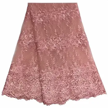 

New African Lace Fabric 2020 High Quality 3 D Flowers Mesh Embroidery Nigerian Lace Fabrics For Women French Mesh Lace Fabric