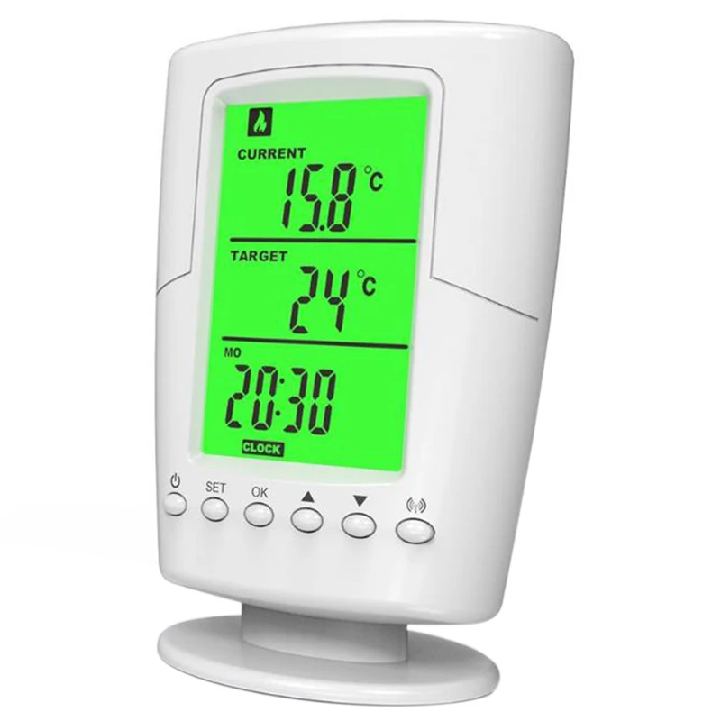 

TS-2000 Programmable Wireless Thermostat Socket White Lcd Home Intelligent Temperature Control Socket New Design EU Plug