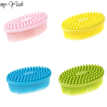 

Silicone Massager Body Brush Bathing Washing Shampoo Brush Hair Scalp Massage Comb Soft Bathing Tool Shower Accessories DIY Home