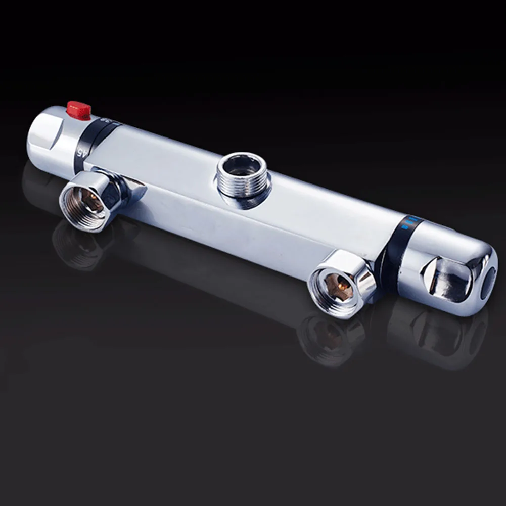 

Home Wall Mounted Mixer Hot And Cold Shower Faucet Water Control Tap Intelligent Copper Thermostatic Silver Durable Replacement