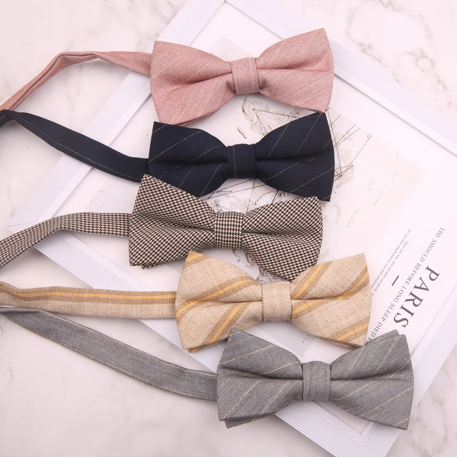 

Double Layer Bow Tie for Mens Adult Bowties Cravats Male Solid Color Bowknot For Gentlemen Party Wedding Bowties Accessories