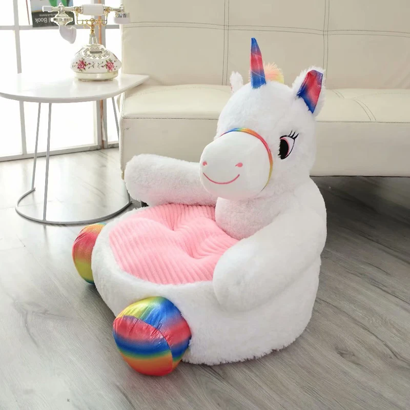  Large Lovely Cartoon Kids Sofa Chair Unicorn Plush Toy Seat Baby Nest Sleeping Bed Cushion Teddy Be