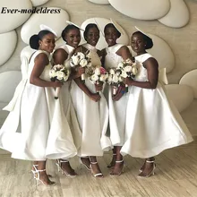 Страна платье подружки невесты из Африканской ткани Холтер рукавов лодыжки Длина Свадебные платья для гостей индивидуальные Бохо свадебные вечерние платья