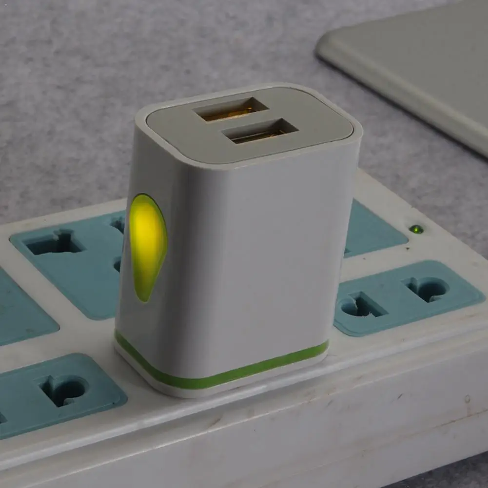 Универсальный телефон 2.1A 5V светодиодный 2 USB зарядное устройство для дома и